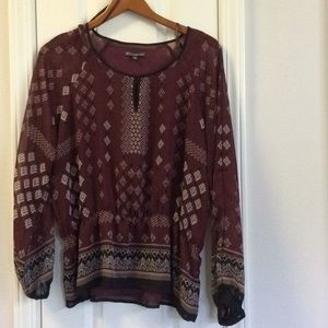 Adrianna Papell boho printed shirt